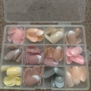144 Pcs Multicolor Nails Box